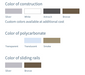 Pool Enclosure Color Options Chart