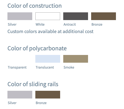 Polycarbonate Color Options
