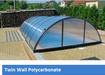 Example of a Twin Wall Polycarbonate Pool Enclosure