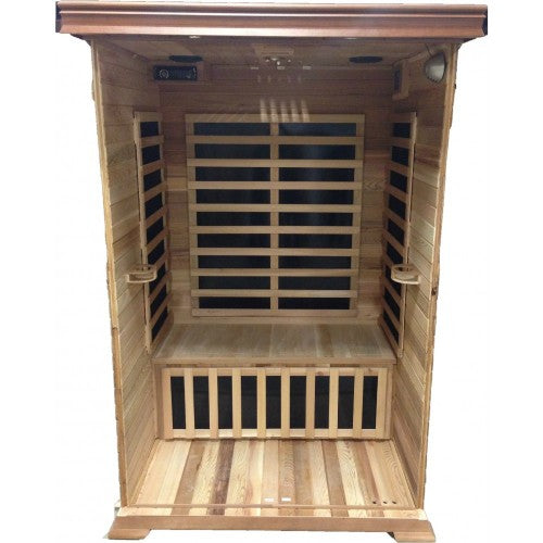 Sunray 1 Person Sedona HL100K Indoor Infrared Sauna inside view of sauna