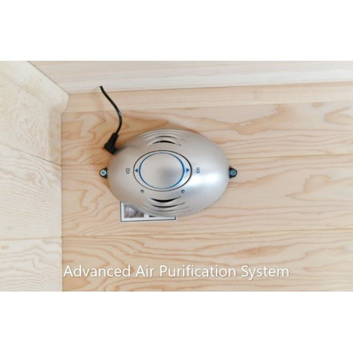 Sunray 4 Person Bristol Bay HL400KC Indoor Infrared Corner Sauna advanced air purification system