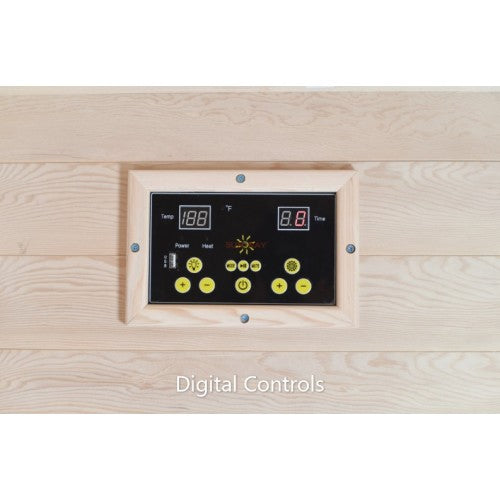 Sunray 4 Person Bristol Bay HL400KC Indoor Infrared Corner Sauna digital controls