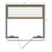 Sunray 2 Person Cordova HL200K1 Indoor Infrared Sauna measurement specs