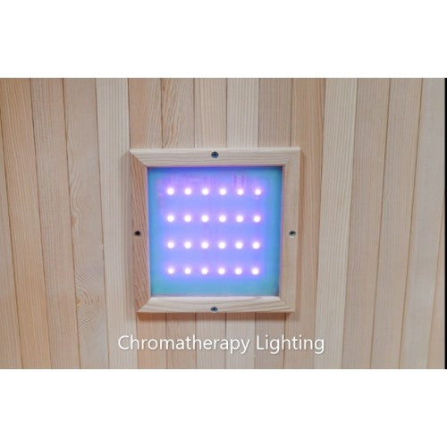 Sunray 2 Person Evansport HL200C Indoor Infrared Sauna chromotherapy lighting