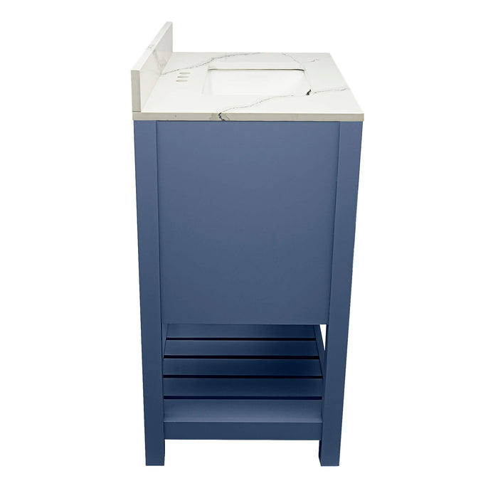 Ella Tremblant Navy Blue Bathroom Vanity Quartz Top (25 inch)