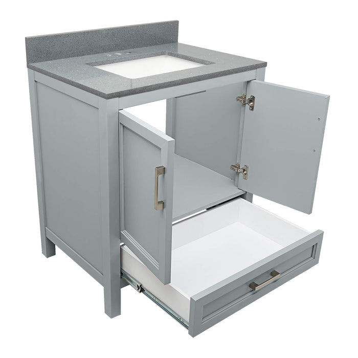 Ella Nevado Grey Bathroom Vanity Quartz Top (25 inch)