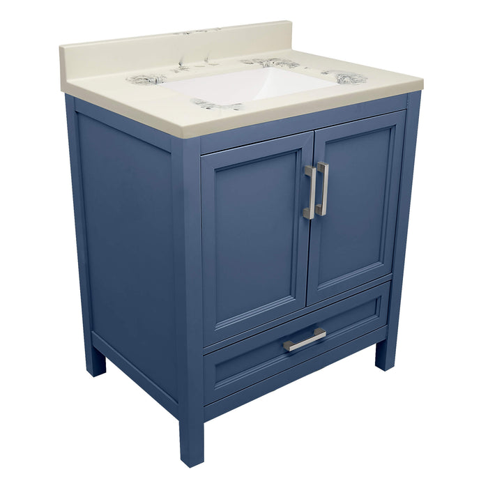 Ella Nevado Navy Blue Bathroom Vanity Cultured Marble Top (31 inch)