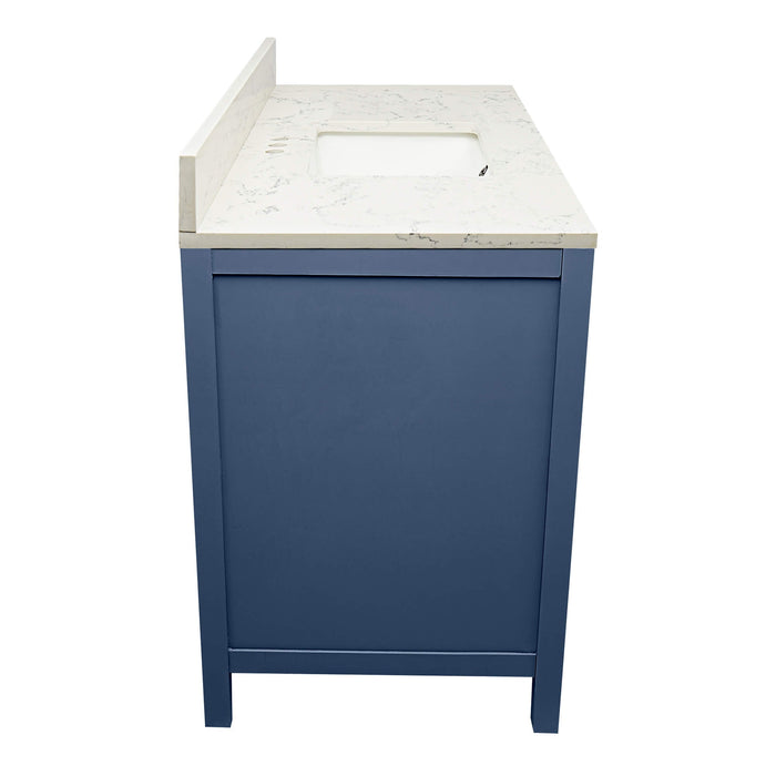 Ella Nevado Navy Blue Bathroom Vanity Quartz Top (37 inch)