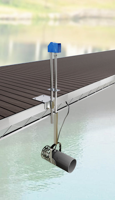 Scott Aerator Dock Mount Aquasweep attached to dock with ossillator