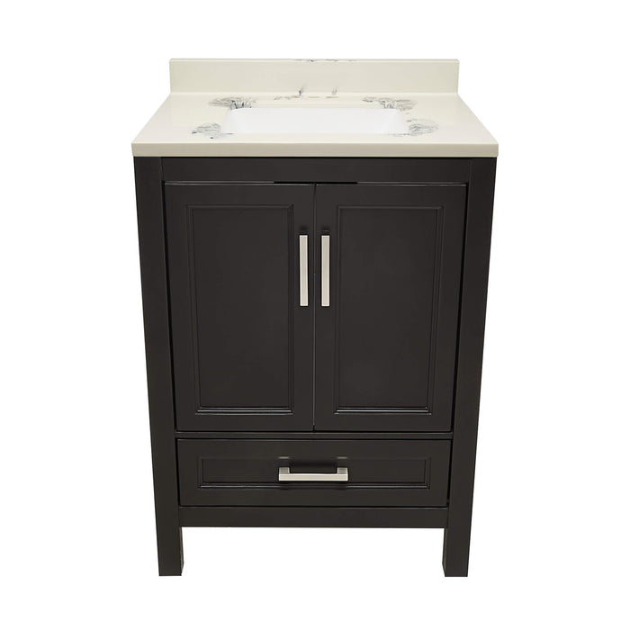 Ella Nevado Espresso Bathroom Vanity Cultured Marble Top (25 inch)