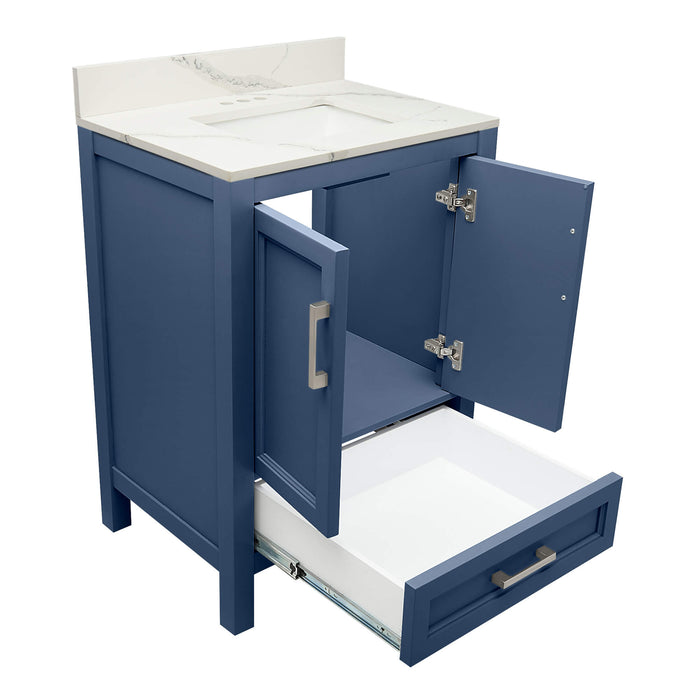 Ella Nevado Navy Blue Bathroom Vanity Quartz Top (25 inch)