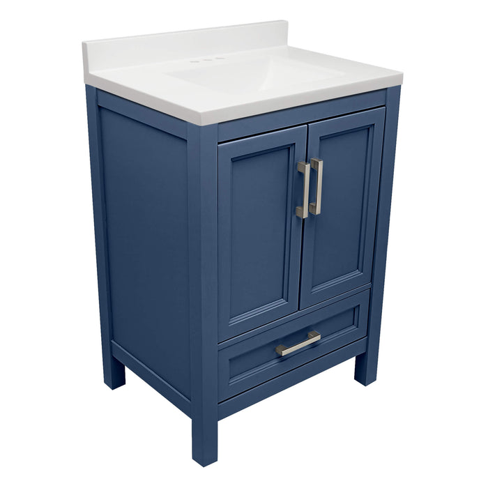 Ella Nevado Navy Blue Bathroom Vanity Cultured Marble Top (25 inch)