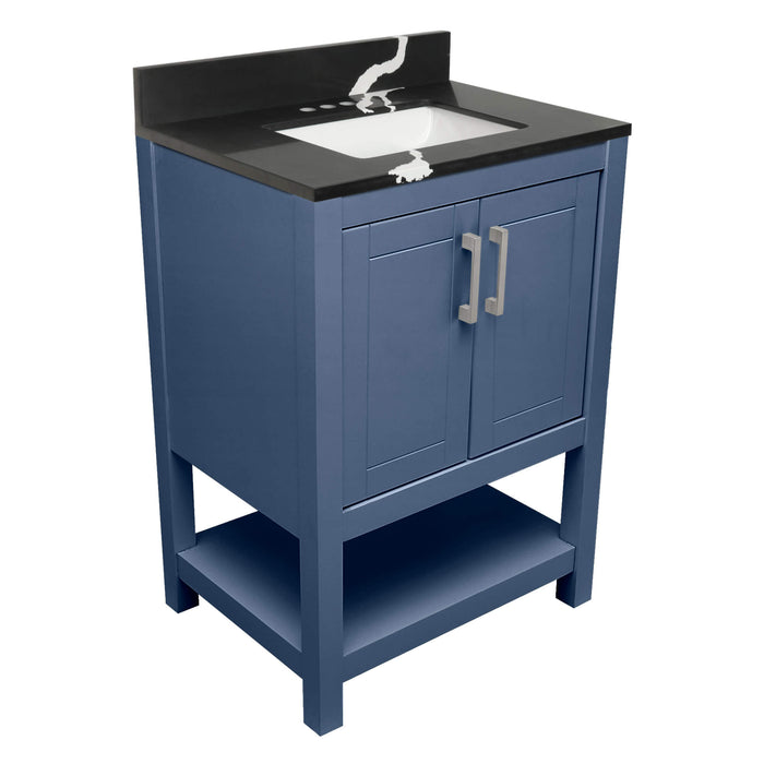 Ella Taos Navy Blue Bathroom Vanity Quartz Top (25 inch)