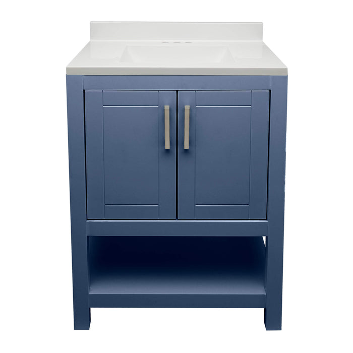 Ella Taos Navy Blue Bathroom Vanity Cultured Marble Top (25 inch)