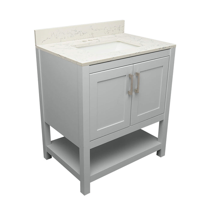 Ella Taos Grey Bathroom Vanity Quartz Top (31 inch)